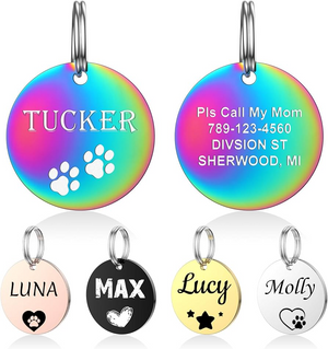 Personalized Custom Logo 2D/3D Metal Mens Dogtag Necklace Pendant Engraved Dog ID Name Tags Enamel Dog Tag Necklace
