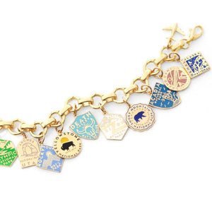 Custom Logo Design Chain Earring Bracelet Necklace Metal Cool Charm Pendant For Jewelry